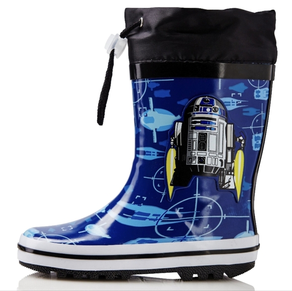 Star Wars Blue and Yellow Rain & Snow Boots Eu Sz33 US 2-2.5 - Picture 11 of 14